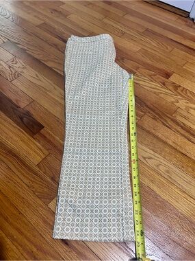 J. Crew Beige and White Patterned Capris